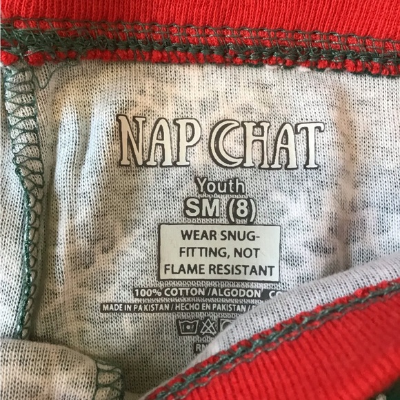 Nap Chat Youth Snowflake Pajama Bottoms - Picture 3 of 4